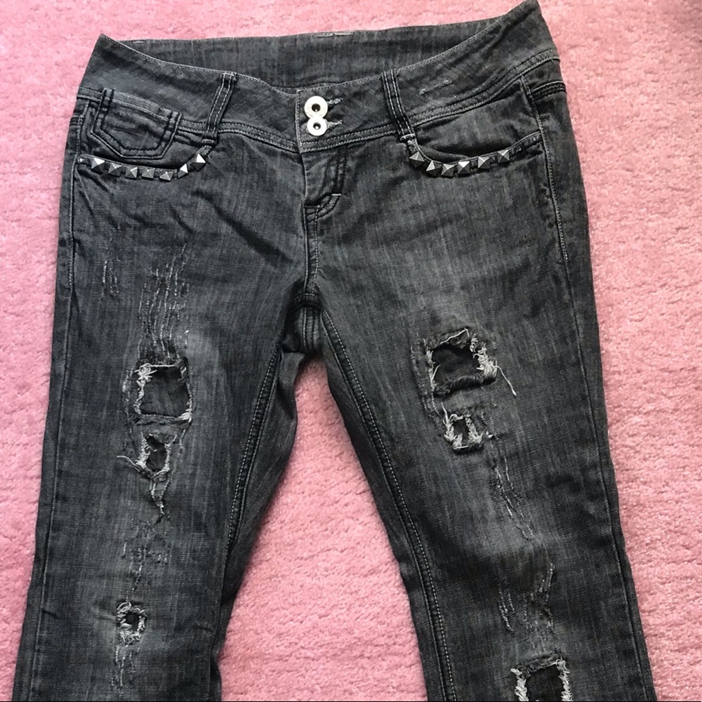 Distressed Gray Jeans! - Picture 2 of 12